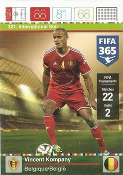 Vincent Kompany Belgium Panini FIFA 365 2015 Adrenalyn XL International Star #321