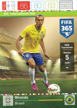 Miranda Brazil Panini FIFA 365 2015 Adrenalyn XL International Star #325