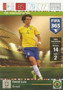 David Luiz Brazil Panini FIFA 365 2015 Adrenalyn XL International Star #326