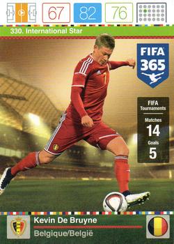 Kevin De Bruyne Belgium Panini FIFA 365 2015 Adrenalyn XL International Star #330