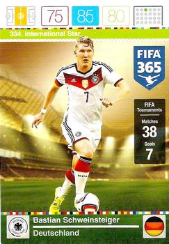 Bastian Schweinsteiger Germany Panini FIFA 365 2015 Adrenalyn XL International Star #334