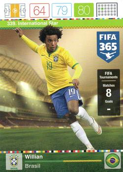 Willian Brazil Panini FIFA 365 2015 Adrenalyn XL International Star #339