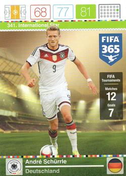 Andre Schurrle Germany Panini FIFA 365 2015 Adrenalyn XL International Star #341