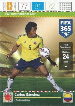 Carlos Sanchez Colombia Panini FIFA 365 2015 Adrenalyn XL International Star #342
