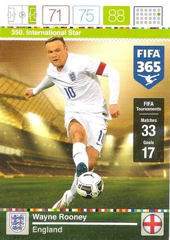 Wayne Rooney England Panini FIFA 365 2015 Adrenalyn XL International Star #350