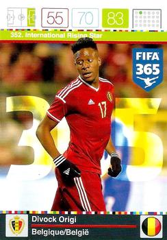 Divock Origi Belgium Panini FIFA 365 2015 Adrenalyn XL International Rising Star #352
