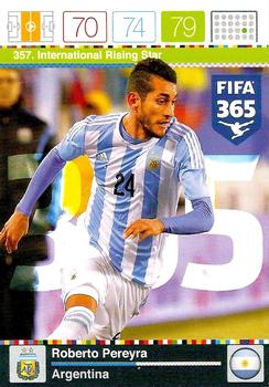 Roberto Pereyra Argentina Panini FIFA 365 2015 Adrenalyn XL International Rising Star #357