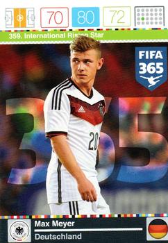 Max Meyer Germany Panini FIFA 365 2015 Adrenalyn XL International Rising Star #359