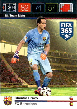 Claudio Bravo FC Barcelona Panini FIFA 365 2015 Adrenalyn XL Nordic Edition  #18