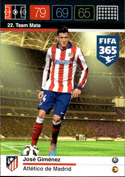 Jose Gimenez Atletico Madrid Panini FIFA 365 2015 Adrenalyn XL Nordic Edition  #22