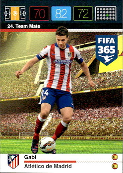 Gabi Atletico Madrid Panini FIFA 365 2015 Adrenalyn XL Nordic Edition  #24
