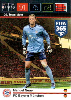 Manuel Neuer Bayern Munchen Panini FIFA 365 2015 Adrenalyn XL Nordic Edition  #29