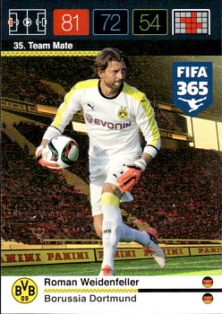Roman Weidenfeller Borussia Dortmund Panini FIFA 365 2015 Adrenalyn XL Nordic Edition  #35