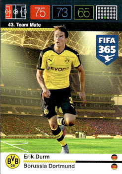 Erik Durm Borussia Dortmund Panini FIFA 365 2015 Adrenalyn XL Nordic Edition  #43