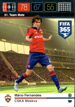 Mario Fernandes CSKA Moskva Panini FIFA 365 2015 Adrenalyn XL Nordic Edition  #51