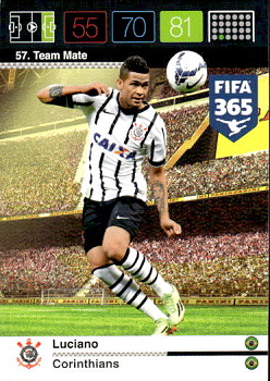 Luciano Corinthians Panini FIFA 365 2015 Adrenalyn XL Nordic Edition  #57