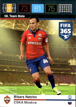 Bibras Natkho CSKA Moskva Panini FIFA 365 2015 Adrenalyn XL Nordic Edition  #58