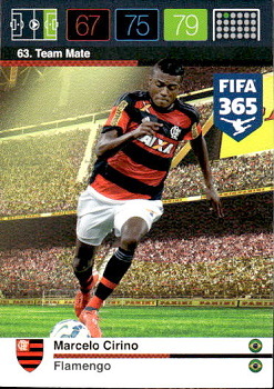 Marcelo Cirino Flamengo Panini FIFA 365 2015 Adrenalyn XL Nordic Edition  #63