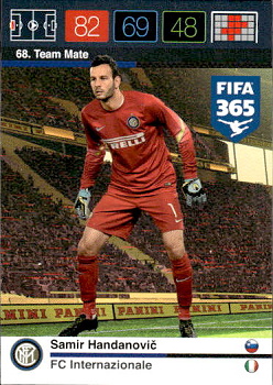 Samir Handanovic Internazionale Milano Panini FIFA 365 2015 Adrenalyn XL Nordic Edition  #68