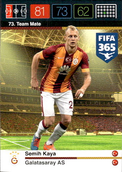Semih Kaya Galatasaray AS Panini FIFA 365 2015 Adrenalyn XL Nordic Edition  #73