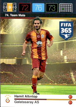 Hamit Altintop Galatasaray AS Panini FIFA 365 2015 Adrenalyn XL Nordic Edition  #74