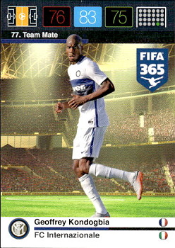 Geoffrey Kondogbia Internazionale Milano Panini FIFA 365 2015 Adrenalyn XL Nordic Edition  #77