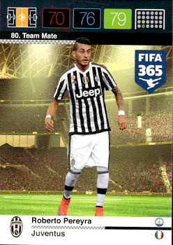 Roberto Pereyra Juventus FC Panini FIFA 365 2015 Adrenalyn XL Nordic Edition  #80