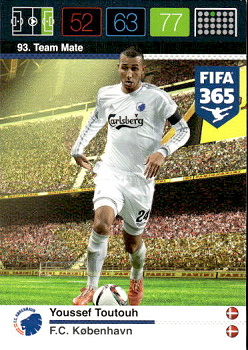 Youssef Toutouh FC Kobenhavn Panini FIFA 365 2015 Adrenalyn XL Nordic Edition  #93