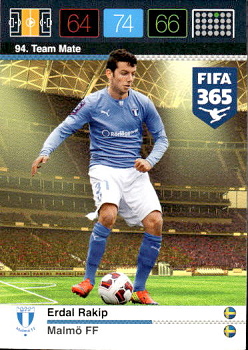 Erdal Rakip Malmo FF Panini FIFA 365 2015 Adrenalyn XL Nordic Edition  #94