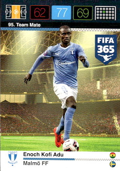 Enoch Kofi Adu Malmo FF Panini FIFA 365 2015 Adrenalyn XL Nordic Edition  #95