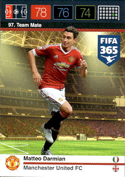 Matteo Darmian Manchester United Panini FIFA 365 2015 Adrenalyn XL Nordic Edition  #97