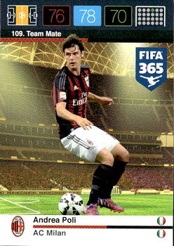 Andrea Poli A.C. Milan Panini FIFA 365 2015 Adrenalyn XL Nordic Edition  #109