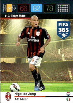 Nigel de Jong A.C. Milan Panini FIFA 365 2015 Adrenalyn XL Nordic Edition  #110