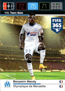 Benjamin Mendy Olympique Marseille Panini FIFA 365 2015 Adrenalyn XL Nordic Edition  #115
