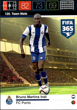 Bruno Martins Indi FC Porto Panini FIFA 365 2015 Adrenalyn XL Nordic Edition  #120