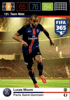 Lucas Moura Paris Saint-Germain Panini FIFA 365 2015 Adrenalyn XL Nordic Edition  #131