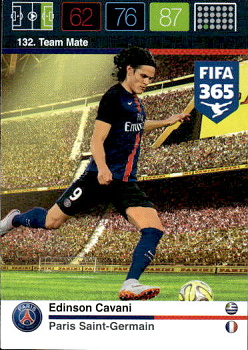 Edinson Cavani Paris Saint-Germain Panini FIFA 365 2015 Adrenalyn XL Nordic Edition  #132
