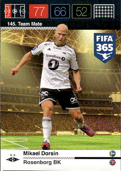 Mikael Dorsin Rosenborg BK Panini FIFA 365 2015 Adrenalyn XL Nordic Edition  #145