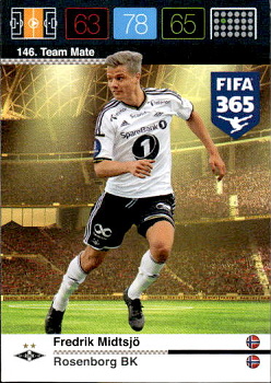 Fredrik Midtsjo Rosenborg BK Panini FIFA 365 2015 Adrenalyn XL Nordic Edition  #146