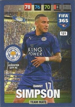 Danny Simpson Leicester City Panini FIFA 365 2017 Adrenalyn XL  #121