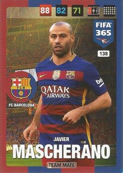 Javier Mascherano FC Barcelona Panini FIFA 365 2017 Adrenalyn XL  #138