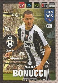 Leonardo Bonucci Juventus FC Panini FIFA 365 2017 Adrenalyn XL  #208