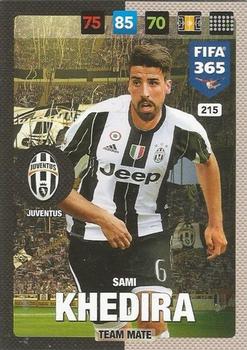 Sami Khedira Juventus FC Panini FIFA 365 2017 Adrenalyn XL  #215