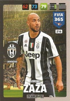 Simone Zaza Juventus FC Panini FIFA 365 2017 Adrenalyn XL  #216