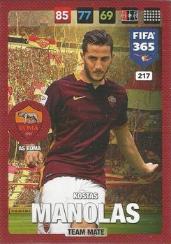 Kostas Manolas AS Roma Panini FIFA 365 2017 Adrenalyn XL  #217
