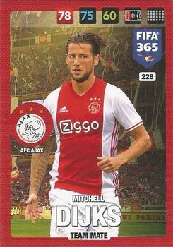 Mitchell Dijks AFC Ajax Panini FIFA 365 2017 Adrenalyn XL  #228