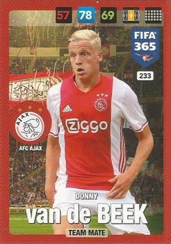 Donny van de Beek AFC Ajax Panini FIFA 365 2017 Adrenalyn XL  #233