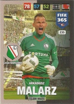 Arkadiusz Malarz Legia Warszawa Panini FIFA 365 2017 Adrenalyn XL  #235