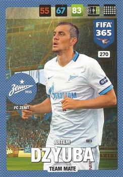 Artem Dzyuba Zenit Petersburg Panini FIFA 365 2017 Adrenalyn XL  #270