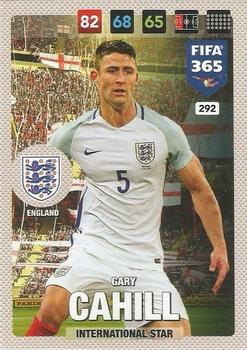 Gary Cahill England Panini FIFA 365 2017 Adrenalyn XL International Star #292
